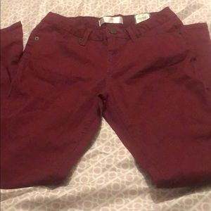 Burgundy jeans